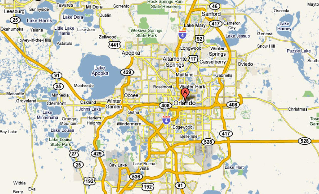 Orlando Geography & Map Flamingo Travels